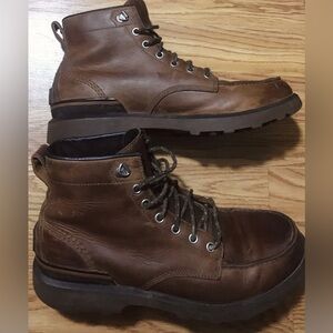 Sorel Caribou Moc Toe Boots Mens size 10 - 5” Lace Up Brown Waterproof Leather